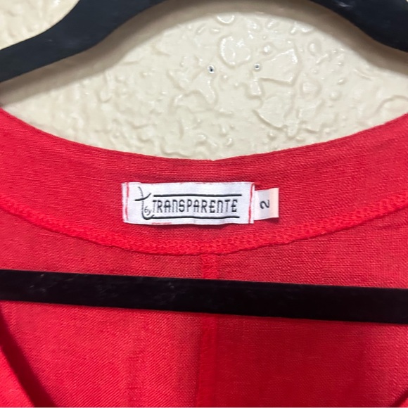 T by Transparente linen tunic dress tiered Aline flowy size 2X - Picture 4 of 8